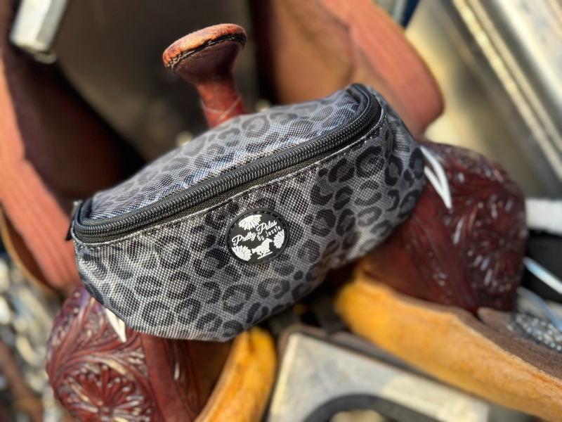 Black Cheetah Pommel Pouch