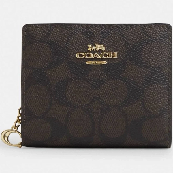 Coach Women's Snap Wallet in Signature Canvas