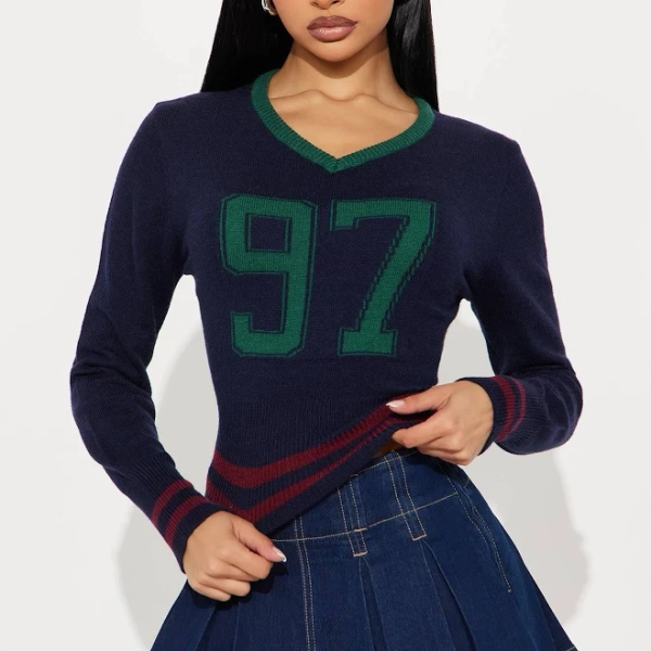 Fashion Nova Women's Campus Cutie Graphic Sweater Top