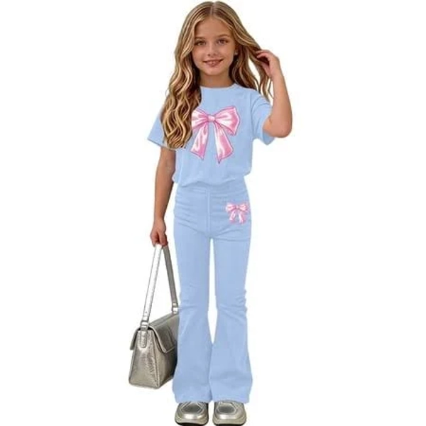 Girls' Two Piece Sweat T-Shirt and Pants Set