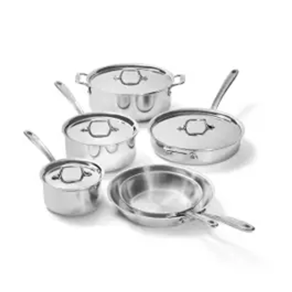 All-Clad D3 Stainless Everyday 3-Ply Bonded Cookware Set, 10 Piece Set