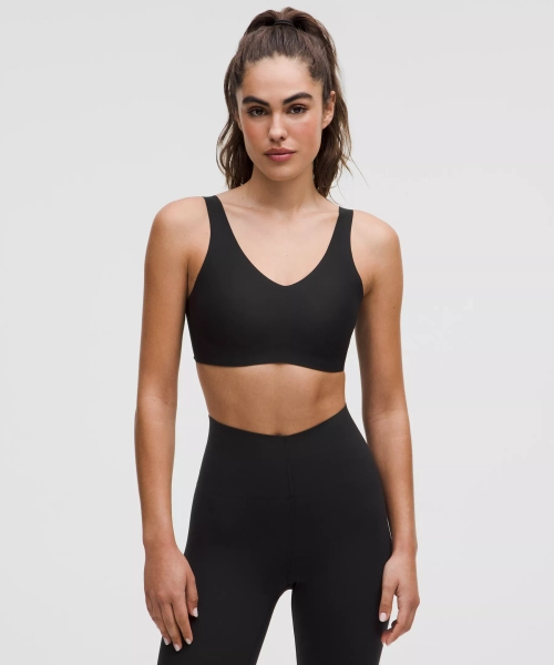 lululemon Glow Up™ Bra *Medium Support, B/C Cup - Black - XS
