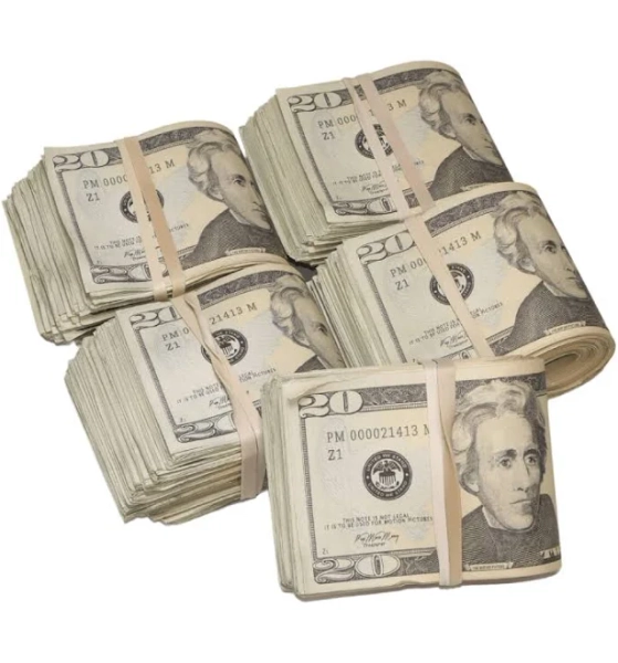 New Series Aged Full Print Fold Prop Money Bundle
