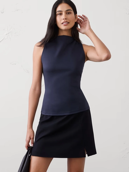 Soft Touch High-Neck Top | Banana Republic Factory