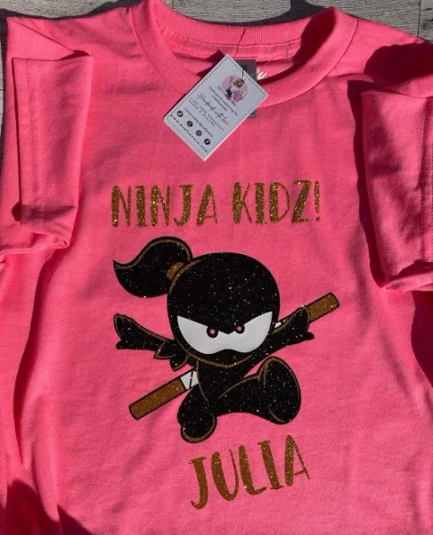 Personalized Ninja Kidz Birthday T-Shirt