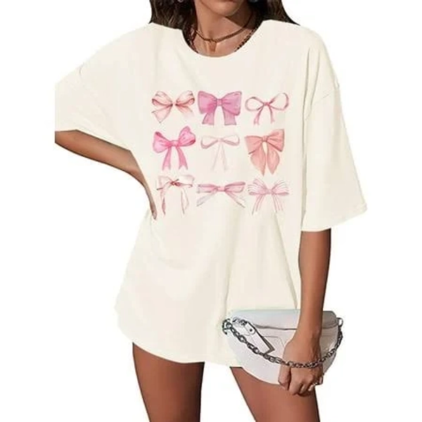 Women's Oversized Bow Girly Tee