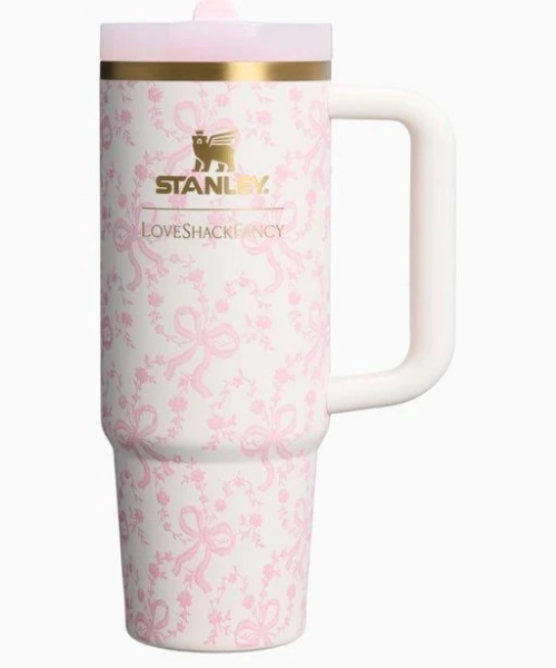 LoveShackFancy Women's Stanley 1913 Quencher Protour Flip Straw - Pink - Beach bags