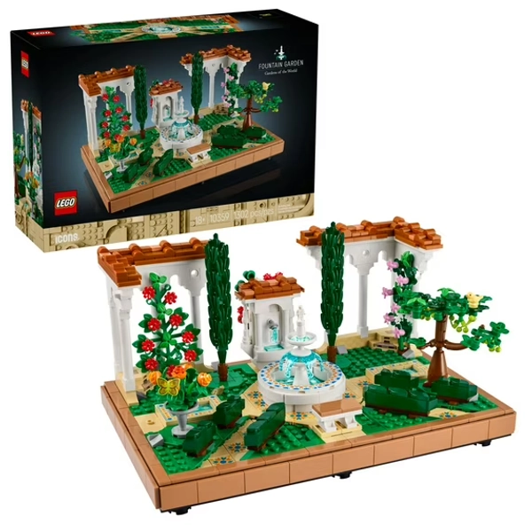 LEGO Icons Fountain Garden Building Set 