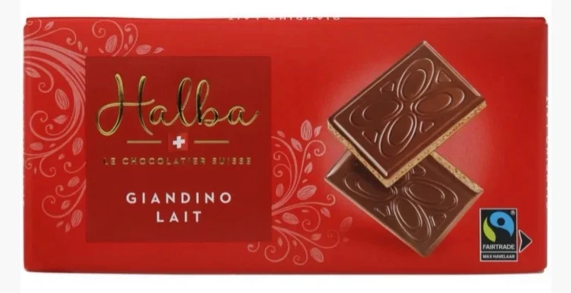 Halba Chocolate Bar Giandino Milk filled - 100g – Swiss Food - Online Grocery Store