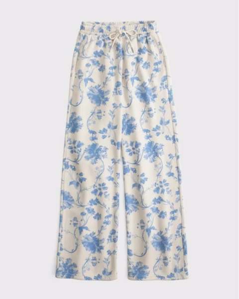 High Rise Sunday Wide Leg Sweatpant
