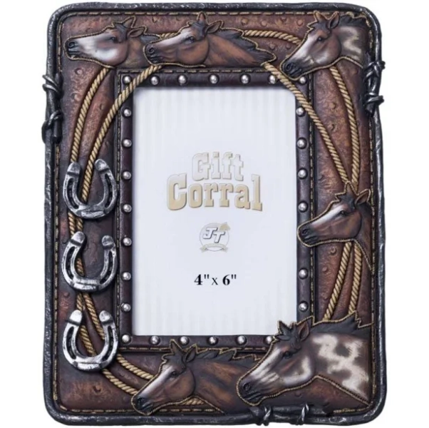 Gift Corral Horses And Horseshoes 4x6 Picture Frame