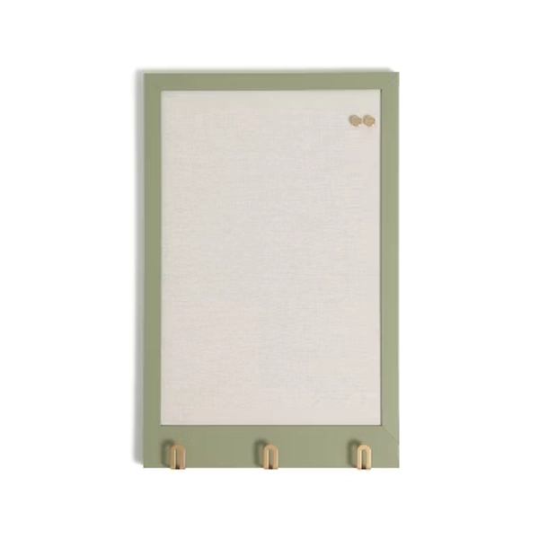 U Brands 11"x17" Modern Wall Organizer Center Linen Bulletin Forest Fog