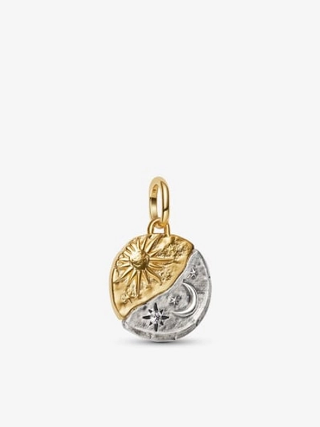 Sun and Moon Medallion Charm