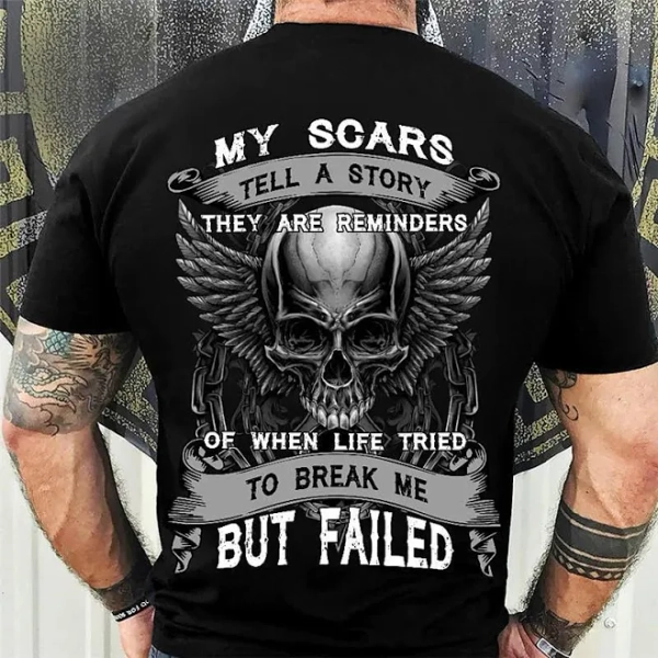 Men's Distressed 3D Print T-Shirt