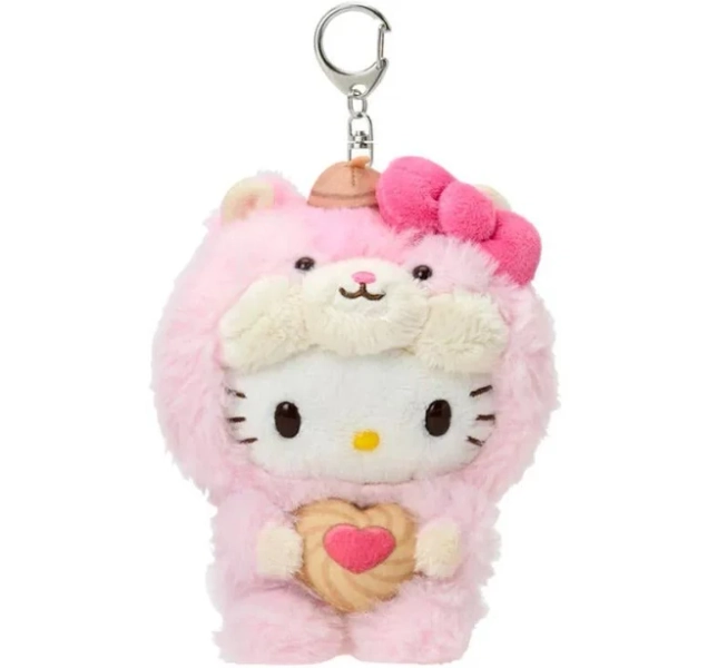 Hello Kitty Fluffy Squirrel Plush Keychain