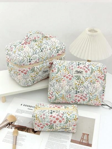 1 PC Spring Garden Small Fresh Portable Make Up Bag, Fashionable And Casual Large Capacity Portable Zipper Makeup Bags, Travel Storage Stationery Storage, Vacation Essentials Cosmetic Bags For Pouch Pads, Wired Earphones, Earpods, Headphones, Charger, Lipsticks, Cosmetics, Perfume, Skin Care And Beauty Products, Home Decor, School Girls, Keys, Holiday Gifts Bag, Room Decor, Makeup Bag, Desk Organiser, Cosmetic Bag, Makeup Bags, Small Makeup Bag,Makeup Pouch,Cosmetic Bag,Travel Essential,Large Capacity,Large Makeup Bag,Christmas Gifts,Pouch,Travel,Gifts For Women,Women's Necessaire,Travel Essential,Pouch,Clutch / Small Handbag,Necessaire,Makeup Organizer,Makeup Organize,Pouch,Brush Holder,Mini Pouch,Large Capacity Pouch
