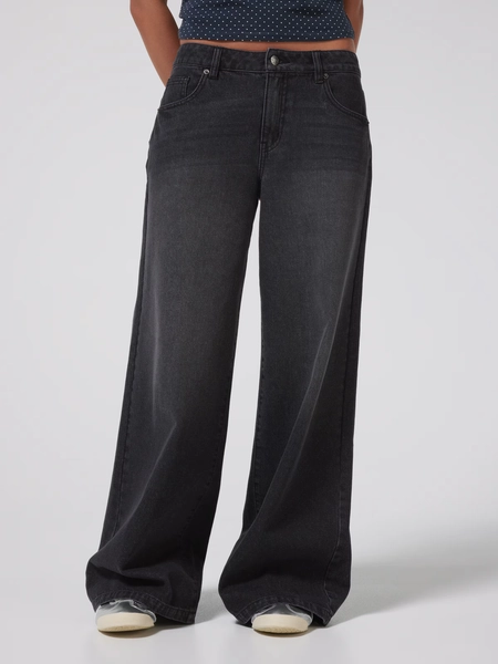 Lara Low Rise Wide Leg Jean  Black - Jay Jays Online