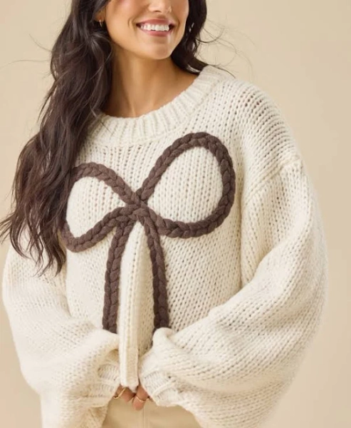 Altar'd State Jayda Rope Bow Pullover