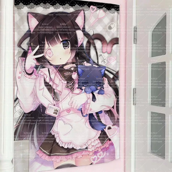 1pc Cute two-dimensional girl background cloth ins style bedroom bedside hanging cloth dormitory wall decoration background clot - AliExpress 15