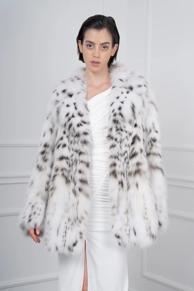 White Cat Lynx Short Jacket | Shopifur