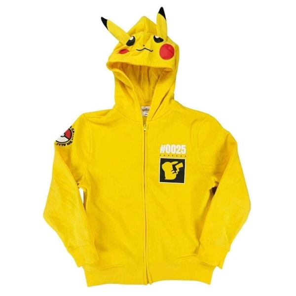 Pokemon‎ YOUTH Pikachu Zip Up Hoodie Jacket Kids Size 2XL 18 with Ears #0025 NWT