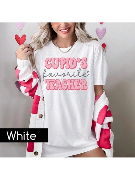 Cute Valentines Day Shirt For Teacher, Cupids Favorite Teacher, Teacher Gift, Teacher Valentine Shirt