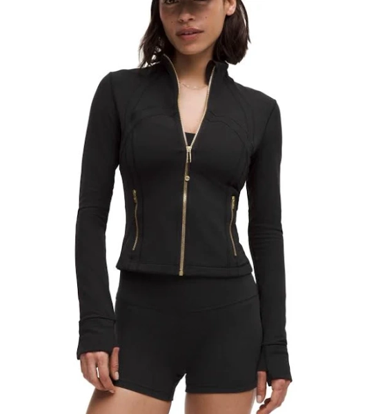 Lululemon Define Cropped Women Jacket - Black/gold/gold