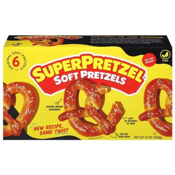 SuperPretzel Frozen Baked Soft Pretzels - 6ct/13oz