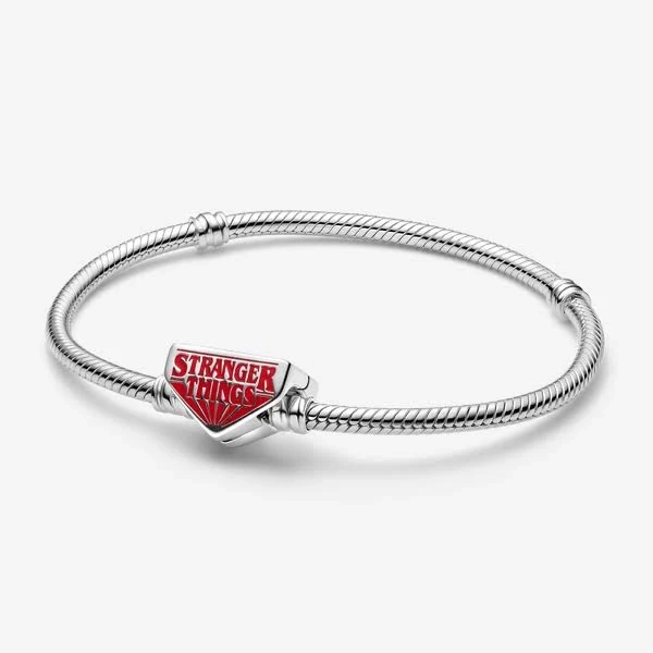 Pandora Sterling Silver Stranger Things Clasp Snake Chain Bracelet