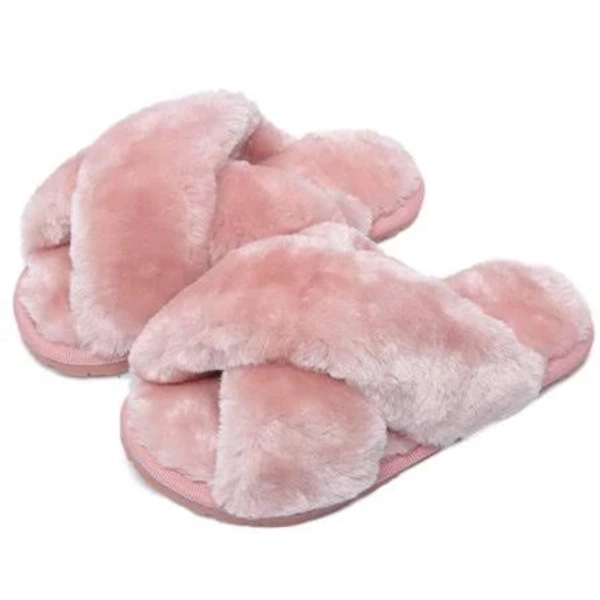 Drecage Kids Fluffy Open Toe Slippers