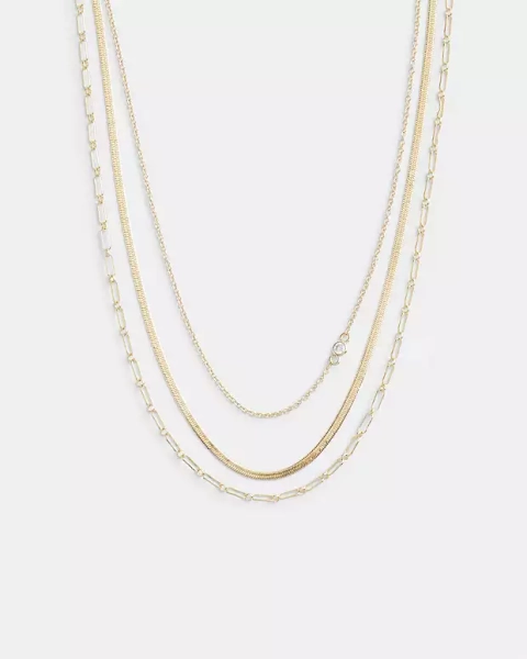 Gold Delicate Layered Chain Necklace