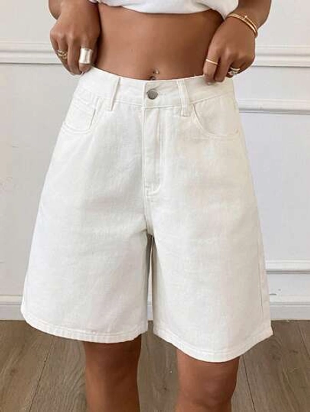 Livesso Women's Summer Casual Denim Bermuda Shorts Denim Shorts