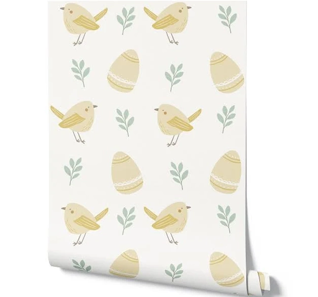 Nursery Baby Chick Wallpaper Traditional Unpasted / 24 x 108 Inches