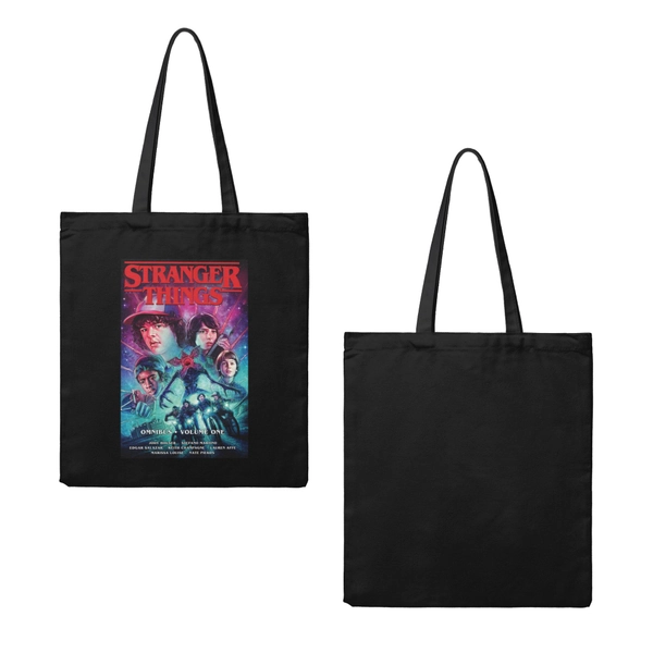 STRANGER THINGS Bag Chic Canvas Tote for Women - Durable, Fade-Resistant, Washable - Large Capacity with Design - Fits Travel, Shopping & Gifting Her
