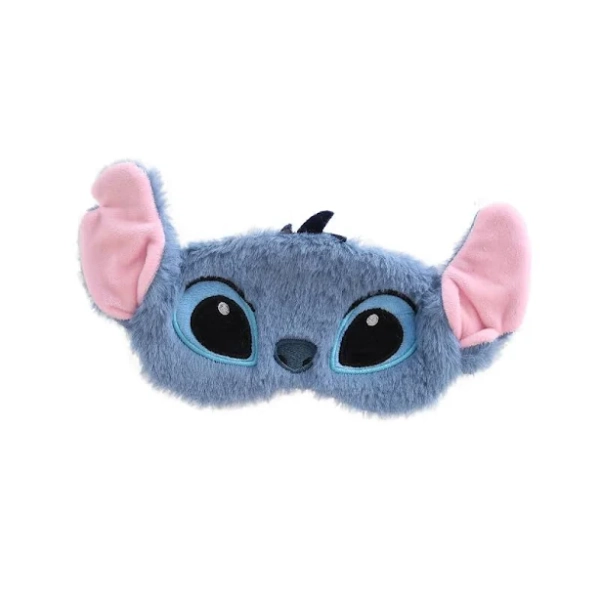 Kawaii Stitch Office Block Out Light Eye Mask Soft Stuffed Cartoon Sleeping Blindfold Anime Plush