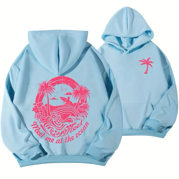 Pink Palm Hoodie