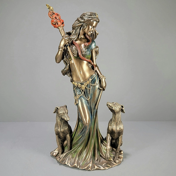 Bronze Hecate Statue, Altar Statue, Goddess Statue