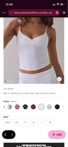 Out From Under Bec Plunging Surplice Cropped Cami