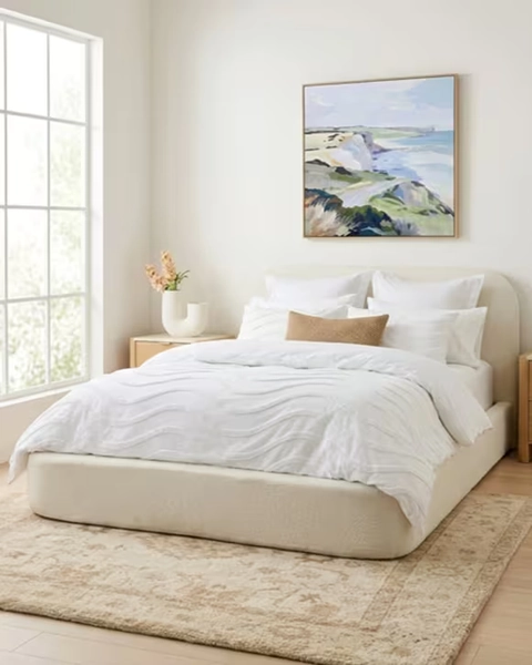 Arlo Upholstered Bed - Queen Bed - No Colour - Miscellaneous