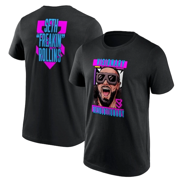 WWE Seth Rollins Visionary Revolutionary T-Shirt - Black - Mens