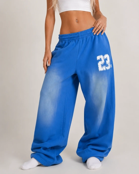 Washed Sweatpants – Blue Trousers & Joggers