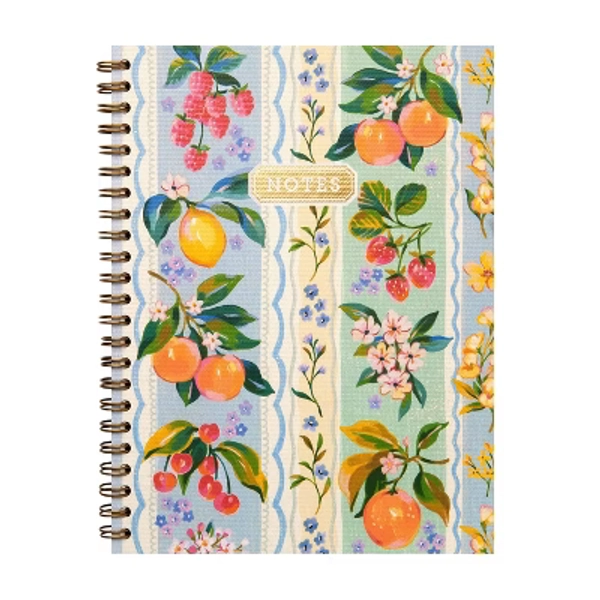 greenroom 6"x8" Spiral Notebook Fruit Stripe 80 Pages