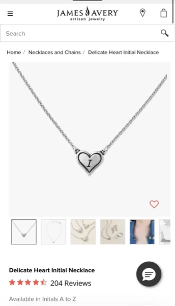 Delicate Heart Initial Necklace