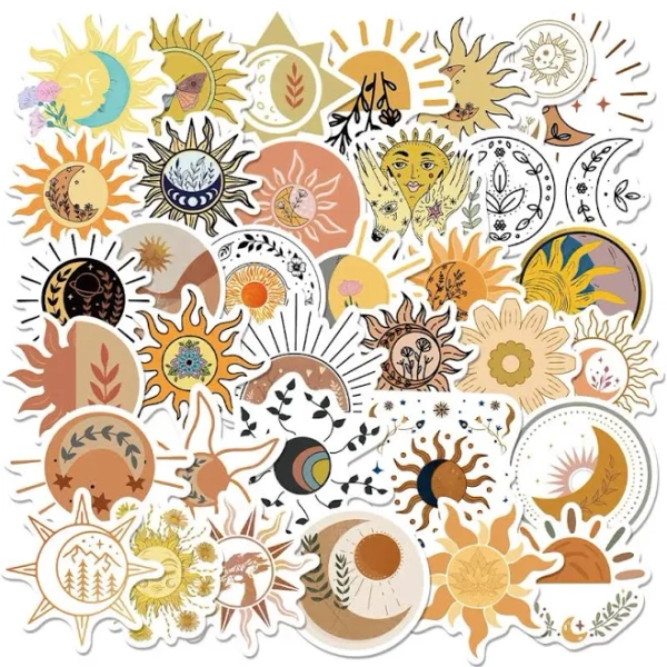 Shein Sun & Moon Themed Stickers