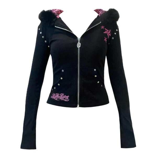 black starkissed hoodie *pink*