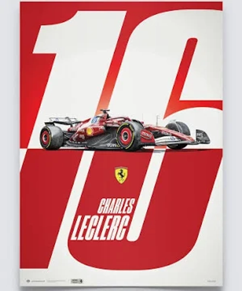 Homage to Monaco Charles Leclerc Ferrari SF-25 Poster