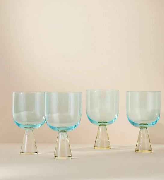 Ramona Wine Glasses Set of 4 by Anthropologie