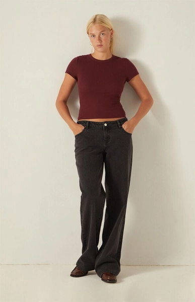 Marci Waffle Knit Crew Neck T-Shirt