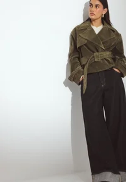 Chaqueta de cuero sintético - deep khaki