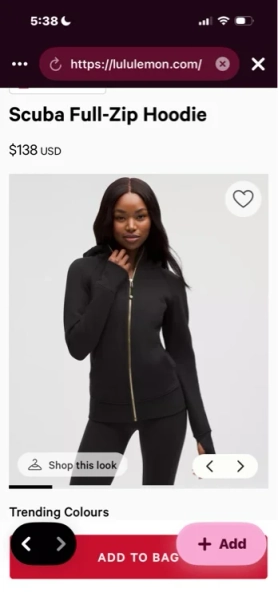 Scuba Full-Zip Hoodie - black &Gold - 8